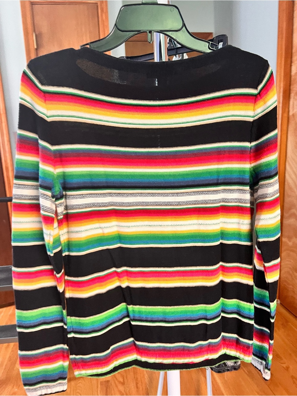 Ralph Lauren Black Multicolor Striped Long Sleeve Tee